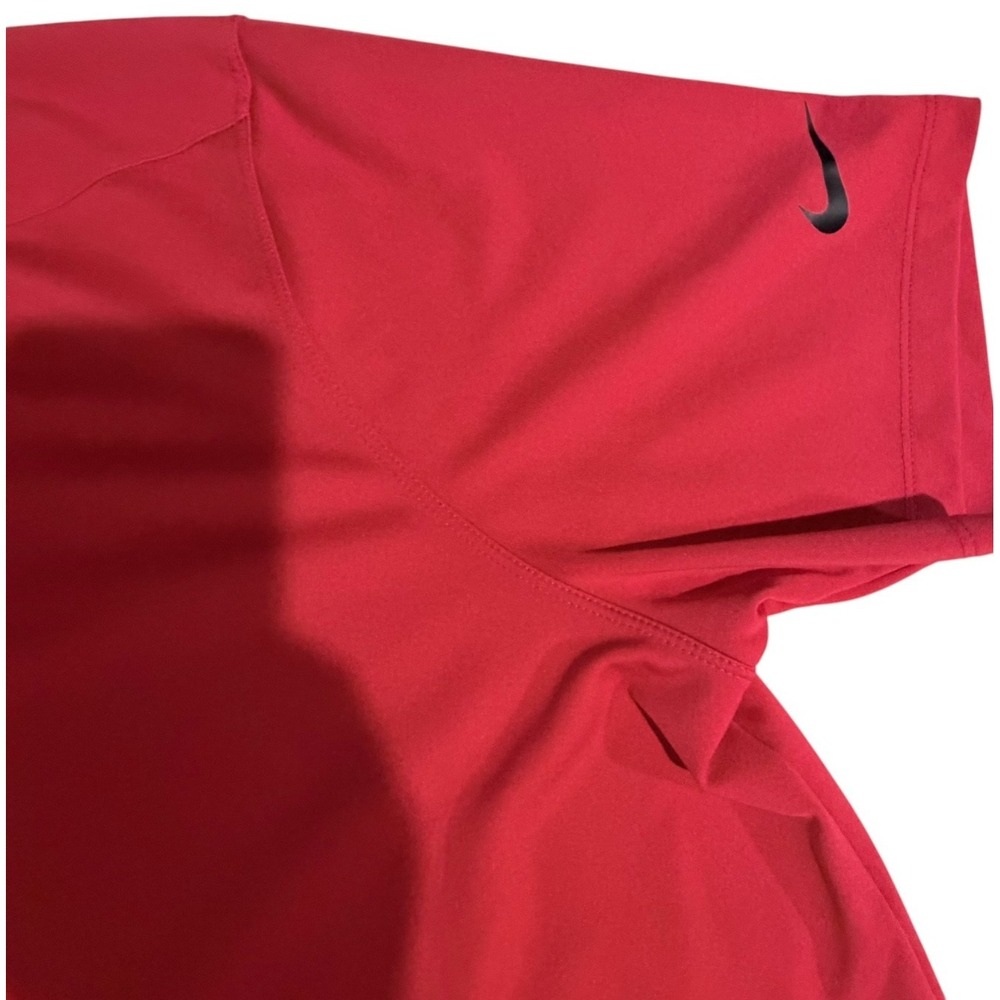 Nike Golf Polo Shirt Red Dri Fit Swoosh Logo Mens XL - Picture 5 of 9